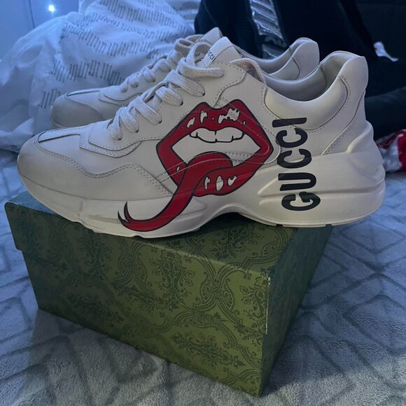 Gucci Men's White and Cream Trainers - Picture 1 of 4